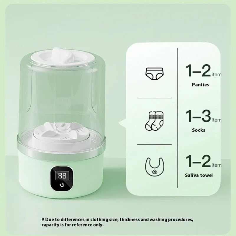 Mini máquina de lavar portátil, pequena máquina de lavar roupa, ferramenta de limpeza de roupas para dormitórios, viagens, camping, hotel, apartamento