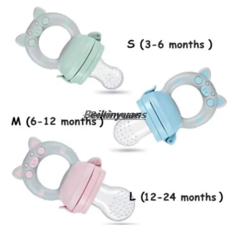 Chupeta de bebê frutas e vegetais saco de mordida de bebê recém-nascido porco le molar palito para comer frutas consistindo de silicone goma de dente chupeta