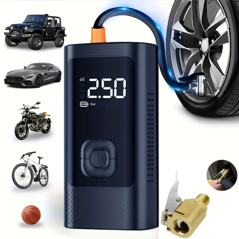 ‌1 inflador de pneus de enchimento rápido - bico de metal com liberação de pressão para pneus de carro﻿