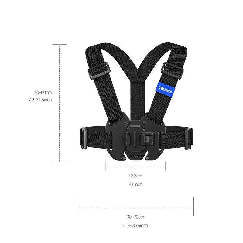 GoPro, Colete peitoral para câmera GoPro/Sports - Gravação POV estável, ajuste rápido e compatível com Hero/DJI/Insta360