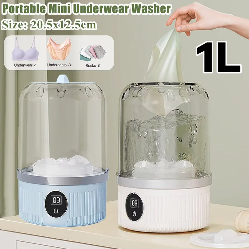 Mini máquina de lavar portátil, pequena máquina de lavar roupa, ferramenta de limpeza de roupas para dormitórios, viagens, camping, hotel, apartamento