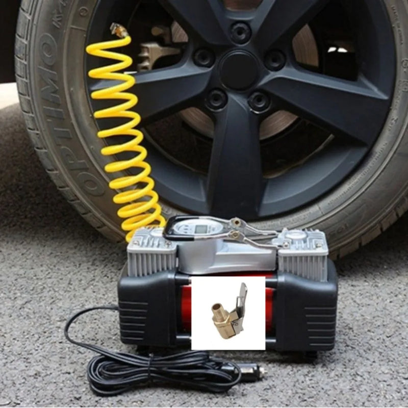 ‌1 inflador de pneus de enchimento rápido - bico de metal com liberação de pressão para pneus de carro﻿