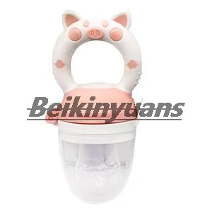Chupeta de bebê frutas e vegetais saco de mordida de bebê recém-nascido porco le molar palito para comer frutas consistindo de silicone goma de dente chupeta