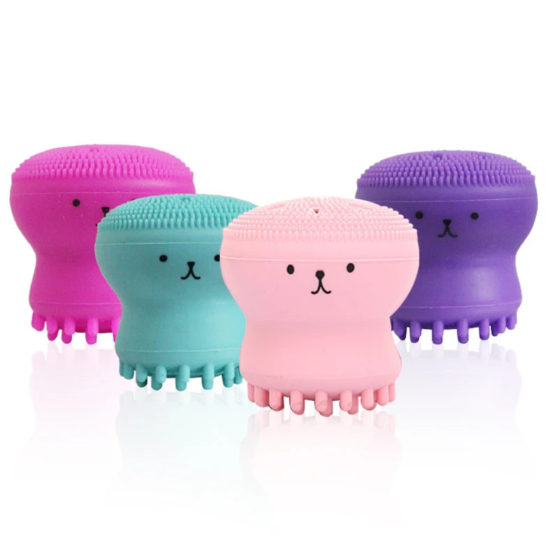 Escova de limpeza facial de silicone, ferramenta de limpeza esfoliante para cuidados com a pele dos poros profundos, nova mini ferramenta de beleza suave e esfoliante de limpeza profunda