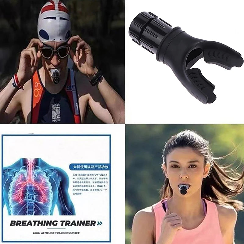 Respirador de Pulmão para Treinamento de Respiração Equipamento de Fitness Silicone Respiratório Treinamento em Alta Altitude Ferramenta de Exercício Expiratório ao Ar Livre